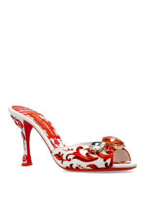 Dolce & Gabbana heeled mules with ‘Majolica’ print