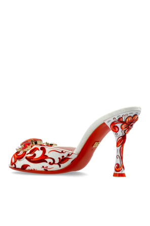 Dolce & Gabbana heeled mules with ‘Majolica’ print