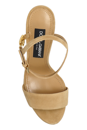 Dolce & Gabbana Plateausandalen aus Veloursleder