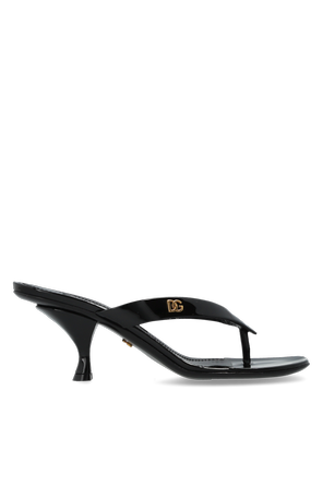 Leather heeled mules