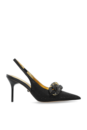 Zapatos de tacón con cristales brillantes