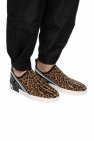 Dolce & Gabbana logo-plaque straight jeans Leopard motif slip-on sneakers