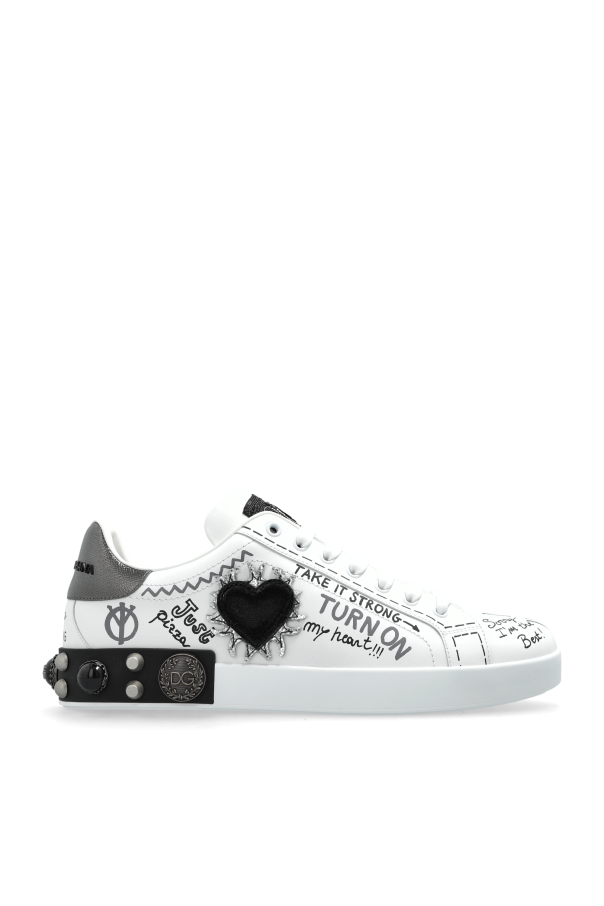 "Portofino" sneakers with appliqués od Dolce & Gabbana