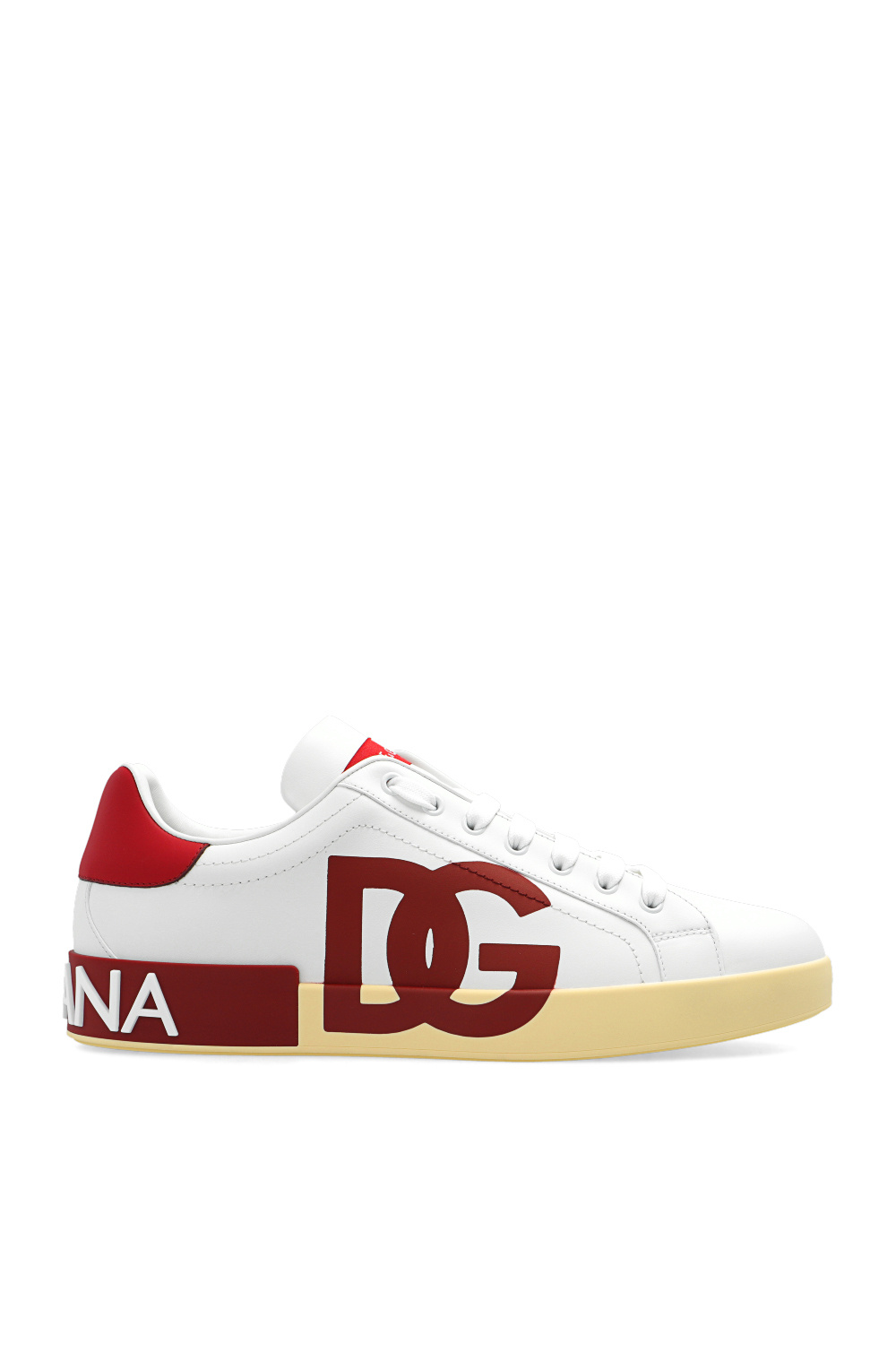 Dolce & Gabbana Kids logo-embroidered stretch-cotton body ‘Portofino’ sneakers