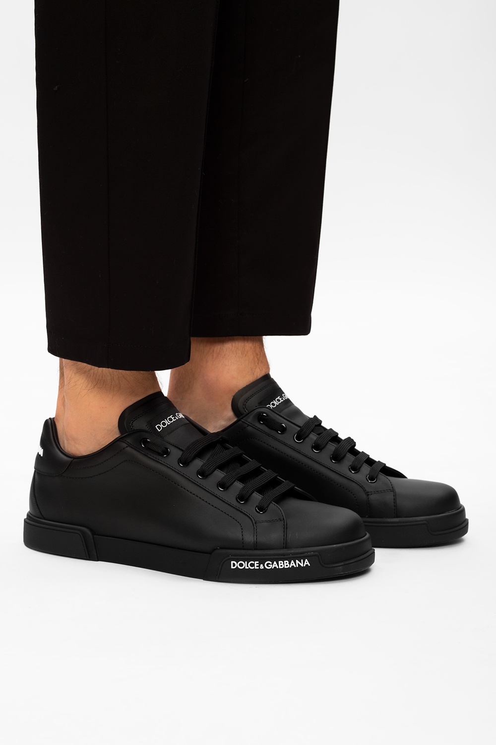 dolce and gabbana black shoes
