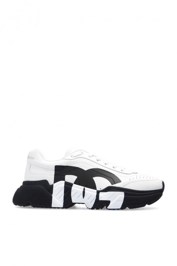 Dolce & Gabbana White Cotton Top With Logo Band ‘Daymaster‘ sneakers