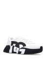 Dolce & Gabbana White Cotton Top With Logo Band ‘Daymaster‘ sneakers