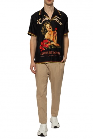 Dolce & Gabbana Kids beach scene-print short sleeved shirt ‘Daymaster’ sneakers