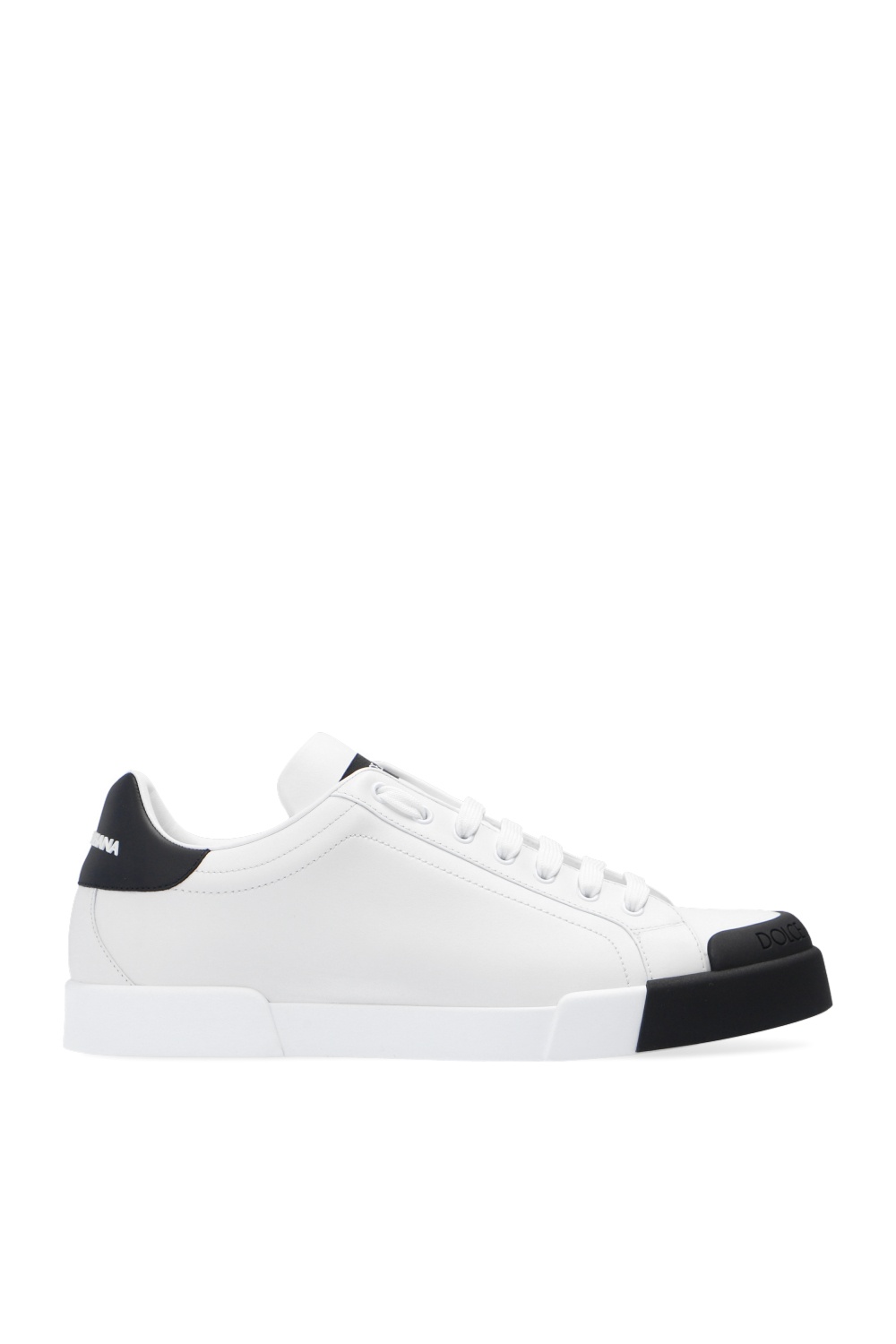 Dolce & Gabbana ribbed-knit square-neck jumper Logo sneakers