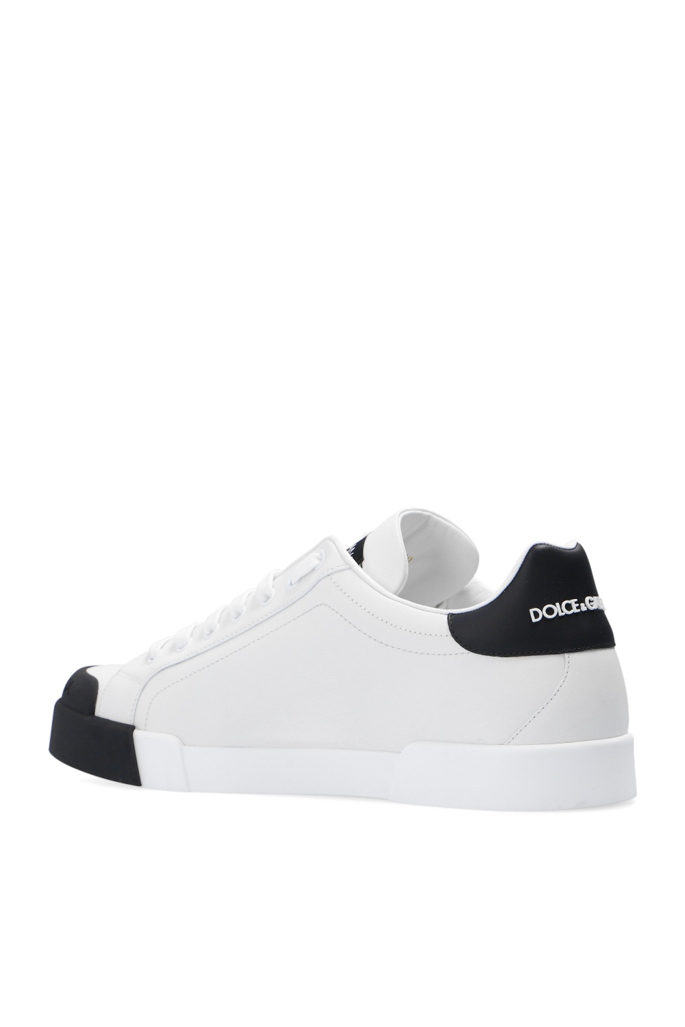 Dolce & Gabbana ribbed-knit square-neck jumper Logo sneakers