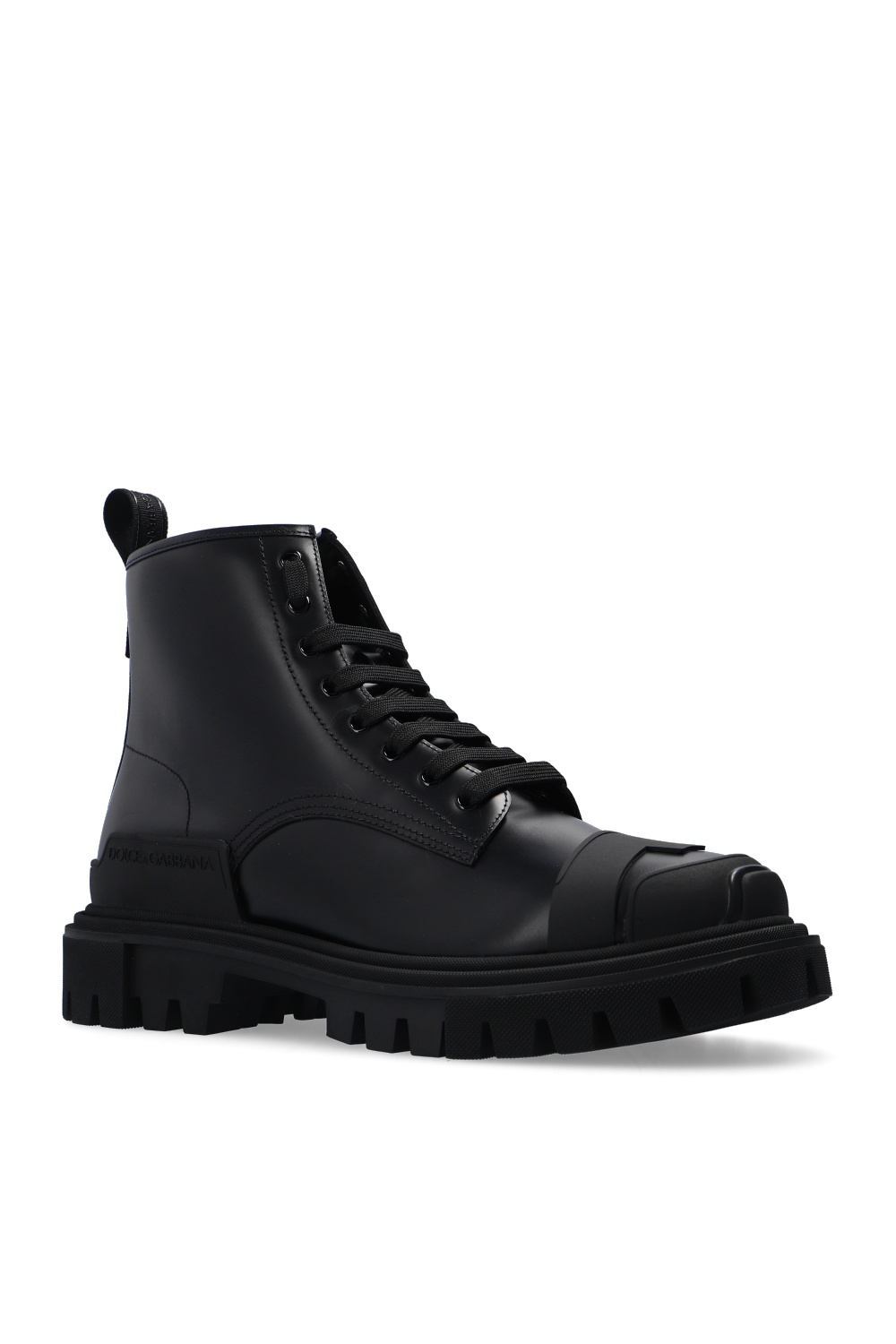 Black Leather ankle boots Dolce & Gabbana - GenesinlifeShops Canada -  Gabbana Logo Logo Pasable Średnie ryczałki