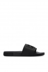 Dolce & Gabbana T-shirt classica con scollo a V Nero Slides with logo