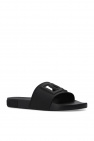 Dolce & Gabbana T-shirt classica con scollo a V Nero Slides with logo