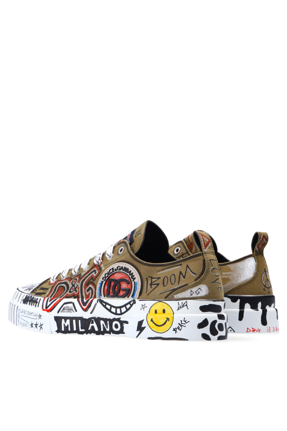 Dolce & Gabbana rose-print embellished clutch bag ‘Portofino Light’ sneakers