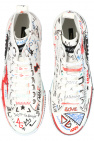 DOLCE & GABBANA RUCHED ONE-PIECE SWIMSUIT Patterned sneakers