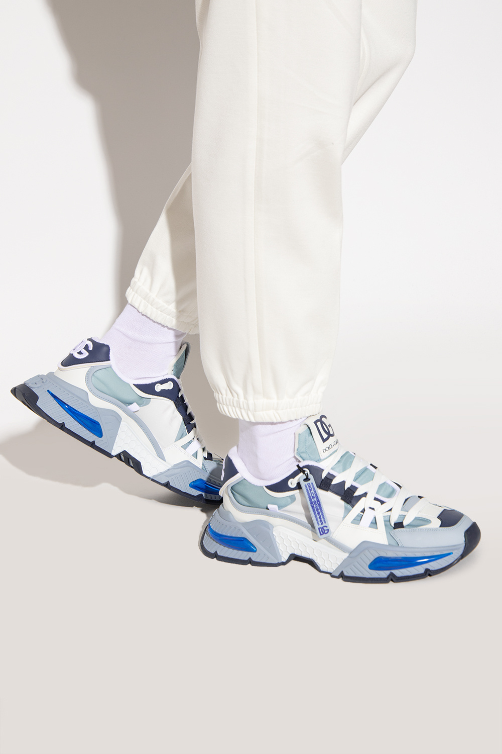 Dolce & Gabbana Kids graffiti-print stretch-cotton leggings ‘Air Master’ sneakers