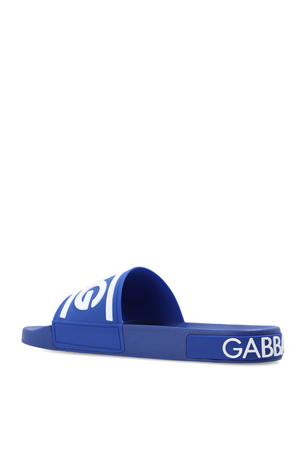 dolce & gabbana black jeans ‘Ciabatta’ slides with logo