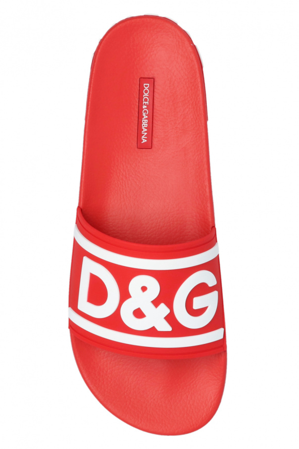 Red Slides with logo Dolce & Gabbana - Vitkac TW