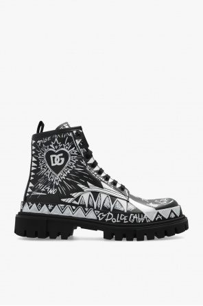 Skórzane buty typu ‘combat’ od Dolce & Gabbana
