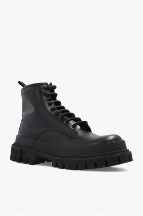Dolce & Gabbana Skórzane buty typu ‘combat’