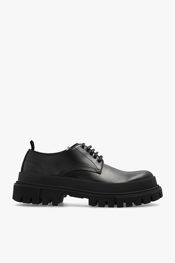 Dolce & Gabbana Leather Derby Zipper shoes