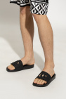 Dolce & Gabbana BLACK Rubber slides with logo
