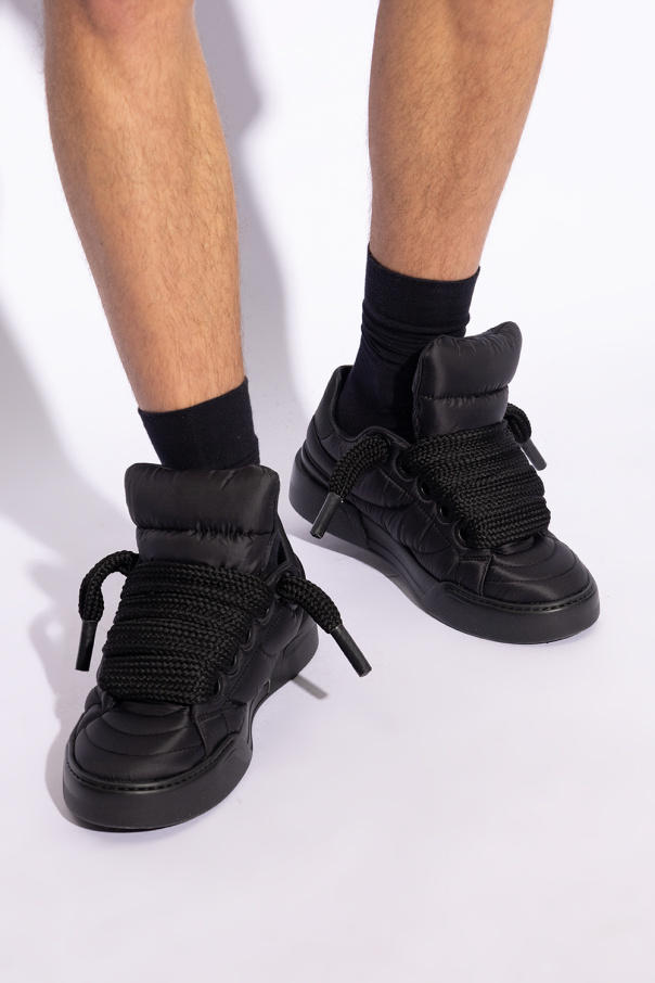 Dolce & Gabbana Kids leopard-print stretch-cotton leggings ‘New Roma’ sneakers