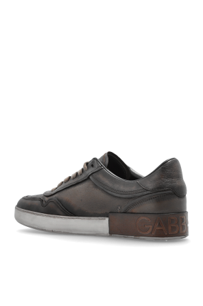 Dolce & Gabbana Zapatillas deportivas de cuero con efecto `vintage`