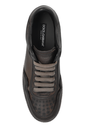 Dolce & Gabbana Zapatillas deportivas de cuero con efecto `vintage`