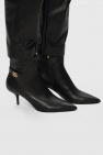 DOLCE & GABBANA PLECIONA CZAPKA Z LOGO Stiletto-heeled booties