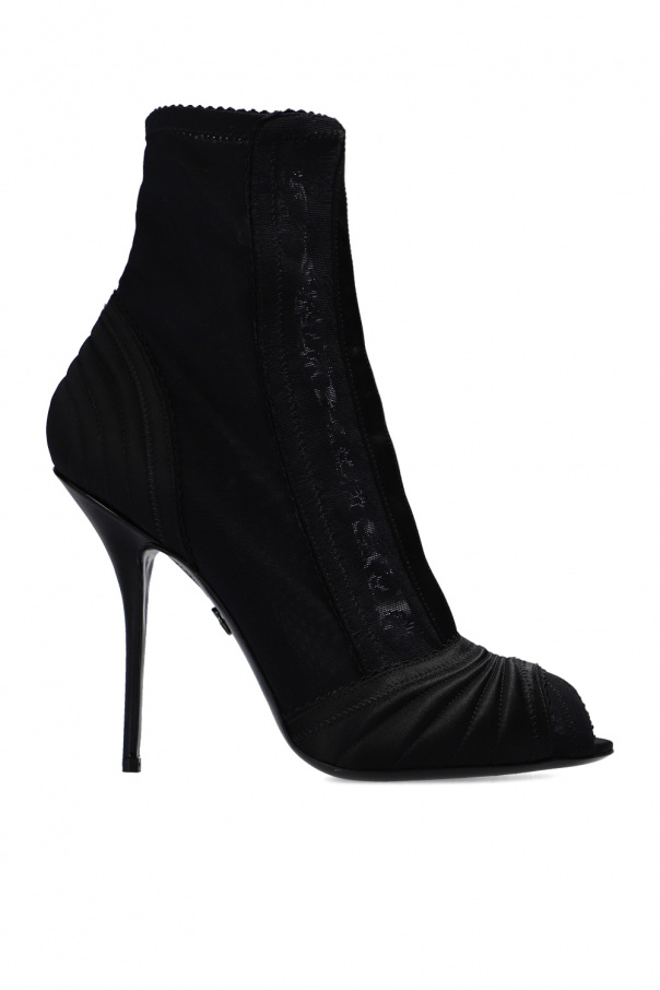 Dolce & Gabbana Carretto print tray Weiß Heeled boots