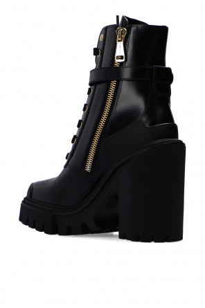 Dolce & Gabbana Majolica twill scarf Heeled boots