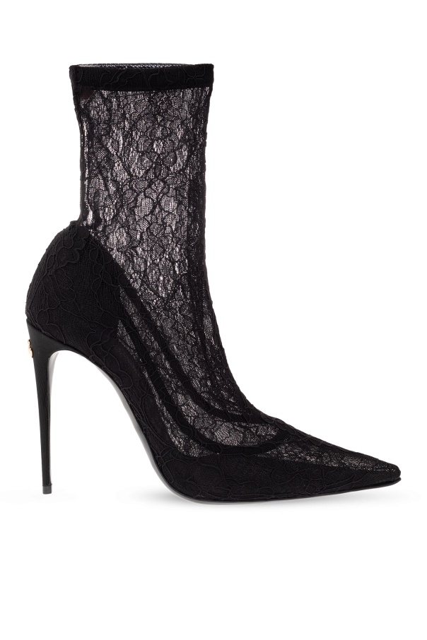Dolce Peter & Gabbana Heeled ankle boots with lace
