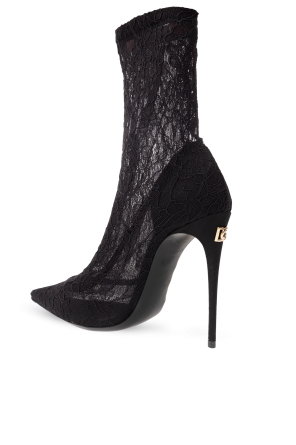 Dolce Peter & Gabbana Heeled ankle boots with lace
