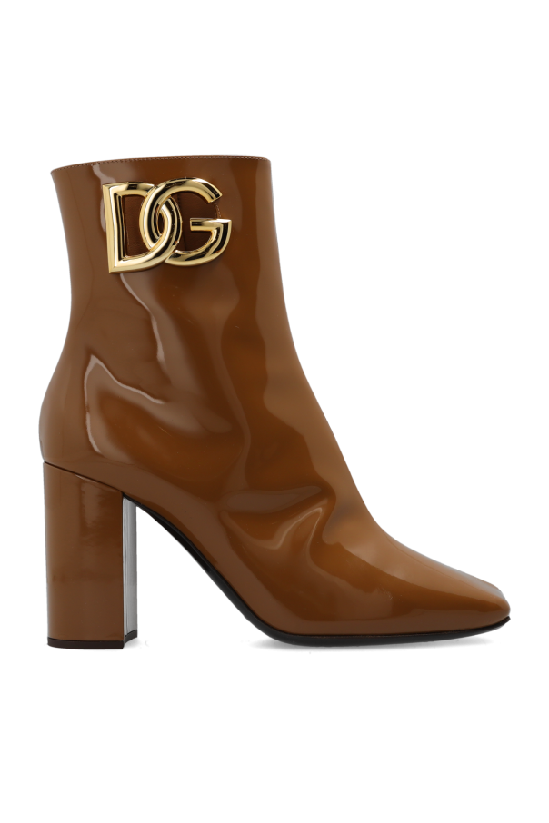 ‘Jackie’ heeled ankle boots od Dolce & Gabbana floral embellished hairclip