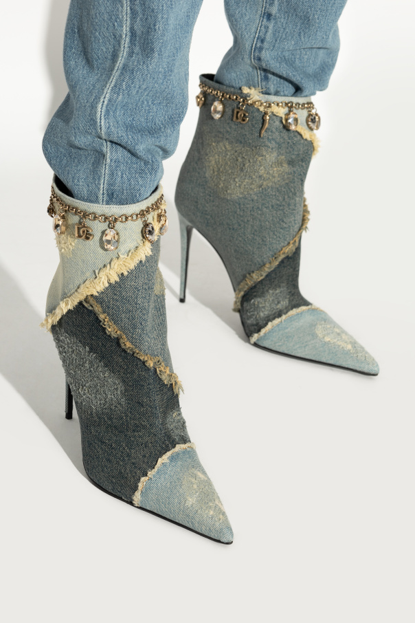 Dolce & Gabbana Denim ankle boots with heels