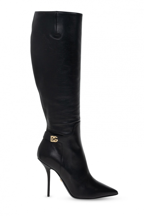 Dolce & Gabbana double-breasted tailored blazer Black Stiletto boots