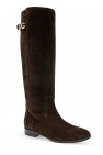 Dolce & Gabbana BROWN Suede boots with logo