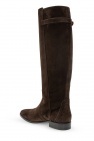 Dolce & Gabbana BROWN Suede boots with logo