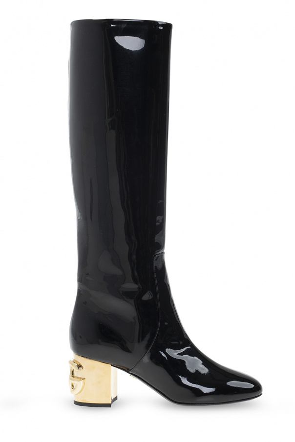 Dolce & Gabbana Kids Smemo-print jogging pants Heeled boots