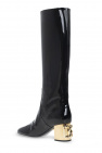 Dolce & Gabbana tile-print bomber jacket Heeled boots