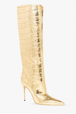 Dolce & Gabbana drop-shoulder roll-neck jumper Heeled boots