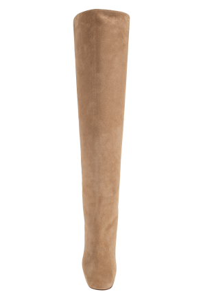 Dolce & Gabbana Zamszowe kozaki na obcasie