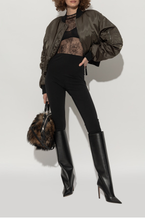 Dolce & Gabbana Botas altas de cuero con tacón