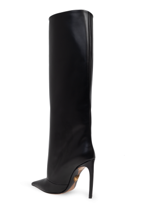 Dolce & Gabbana Botas altas de cuero con tacón