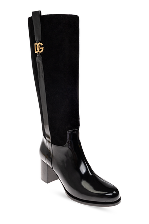 Dolce & Gabbana Botas altas de ante con tacón