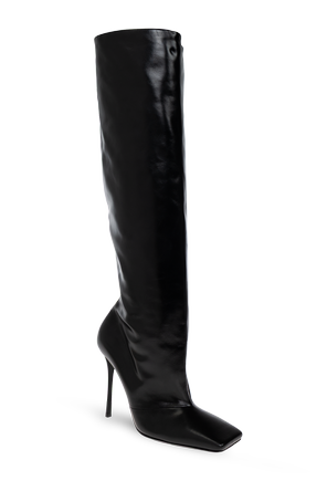 Dolce & Gabbana Botas altas de cuero con tacón