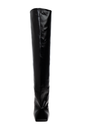 Dolce & Gabbana Botas altas de cuero con tacón