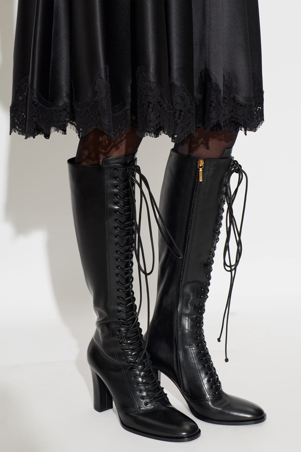 Dolce & Gabbana Leather heeled knee boots