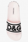 Dolce & Gabbana PINK Rubber slides with logo